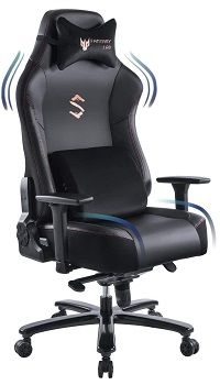 FANTASYLAB Big and Tall 400lb Massage Memory Foam Gaming Chair