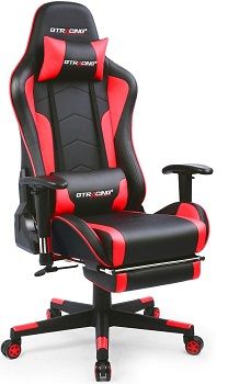 GTRACING Gaming Chair with Footrest and Bluetooth Speakers