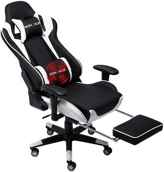 Nokaxus Gaming Chair With Racing Seat And Footrest